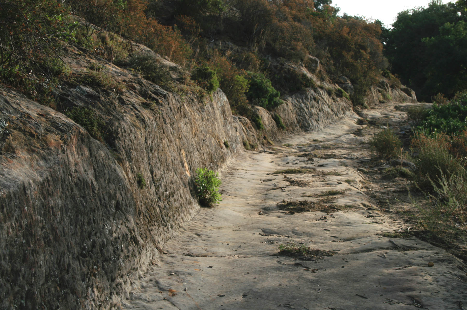 Strada scavata nella roccia